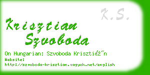 krisztian szvoboda business card